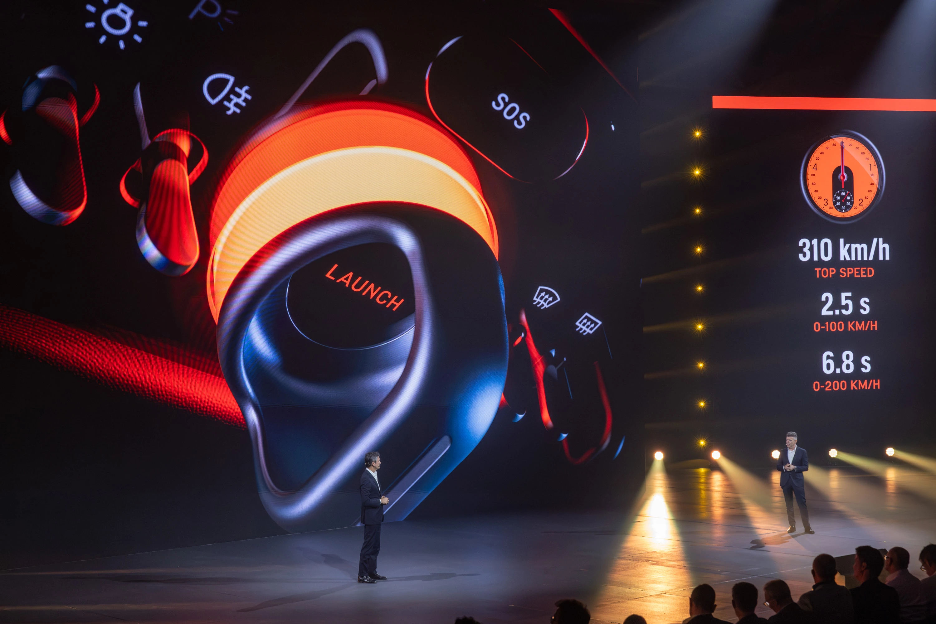 Ferrari Luce event photo — Rome launch reveal at Vela di Calatrava May 2026