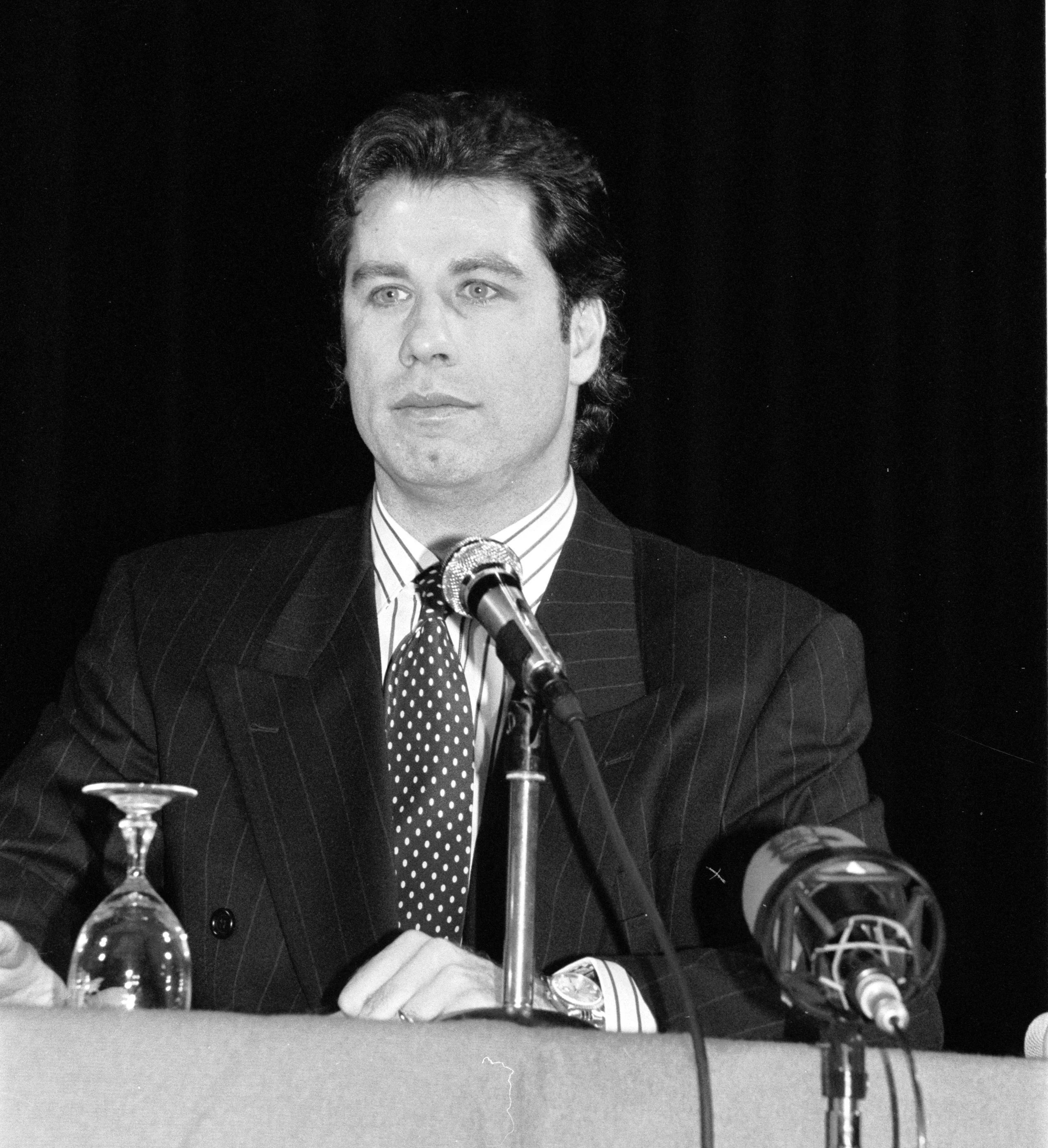 John Travolta at the American Film Festival in Deauville, France in 1991