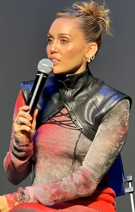 Miley Cyrus in a 2025 portrait showcasing her current era aesthetic — bold, confident, and undeniably her own