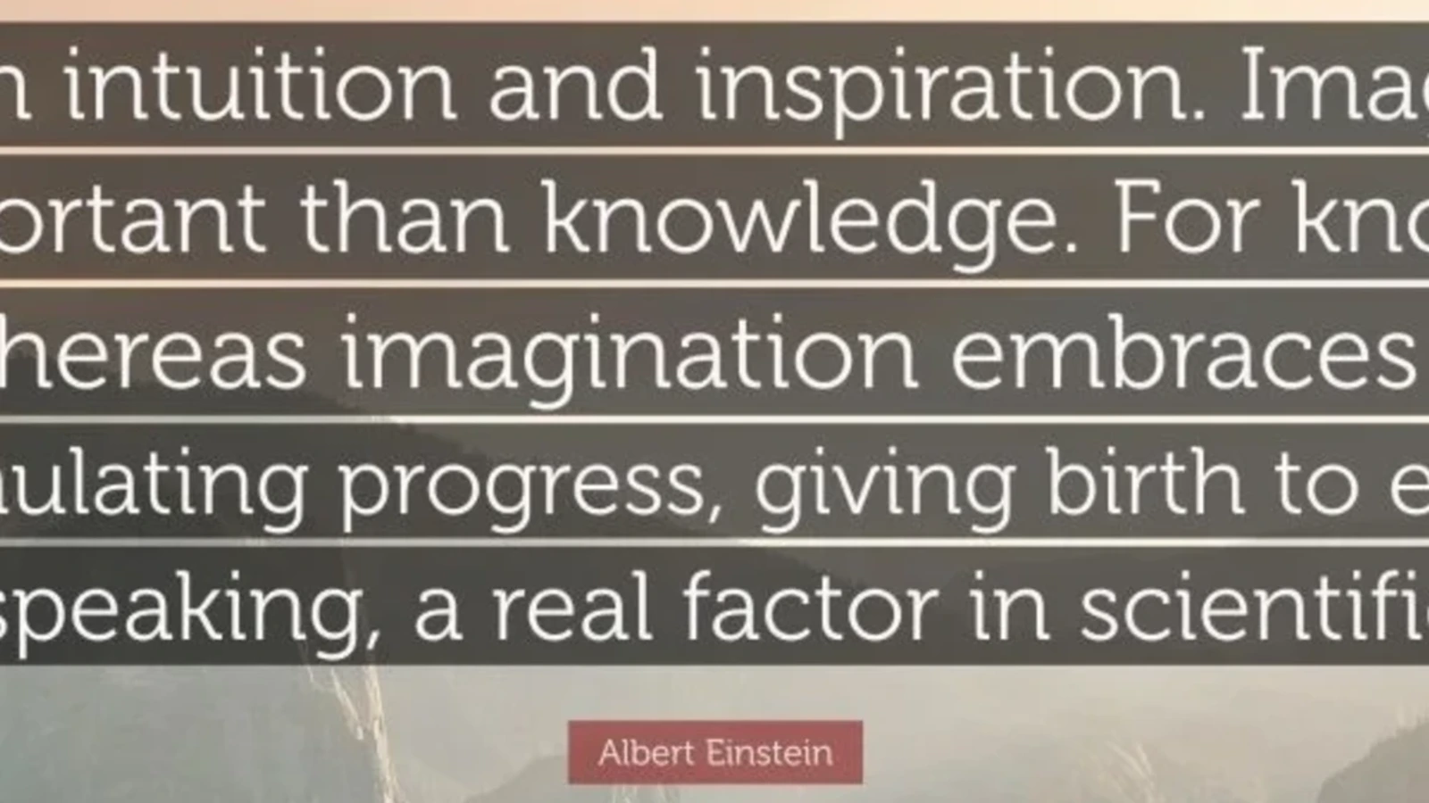 Albert Einstein motivational quote about imagination and knowledge — HD galaxy wallpaper image