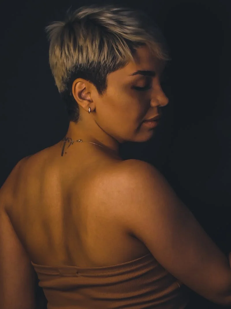Modern short pixie cut for women — textured and contemporary