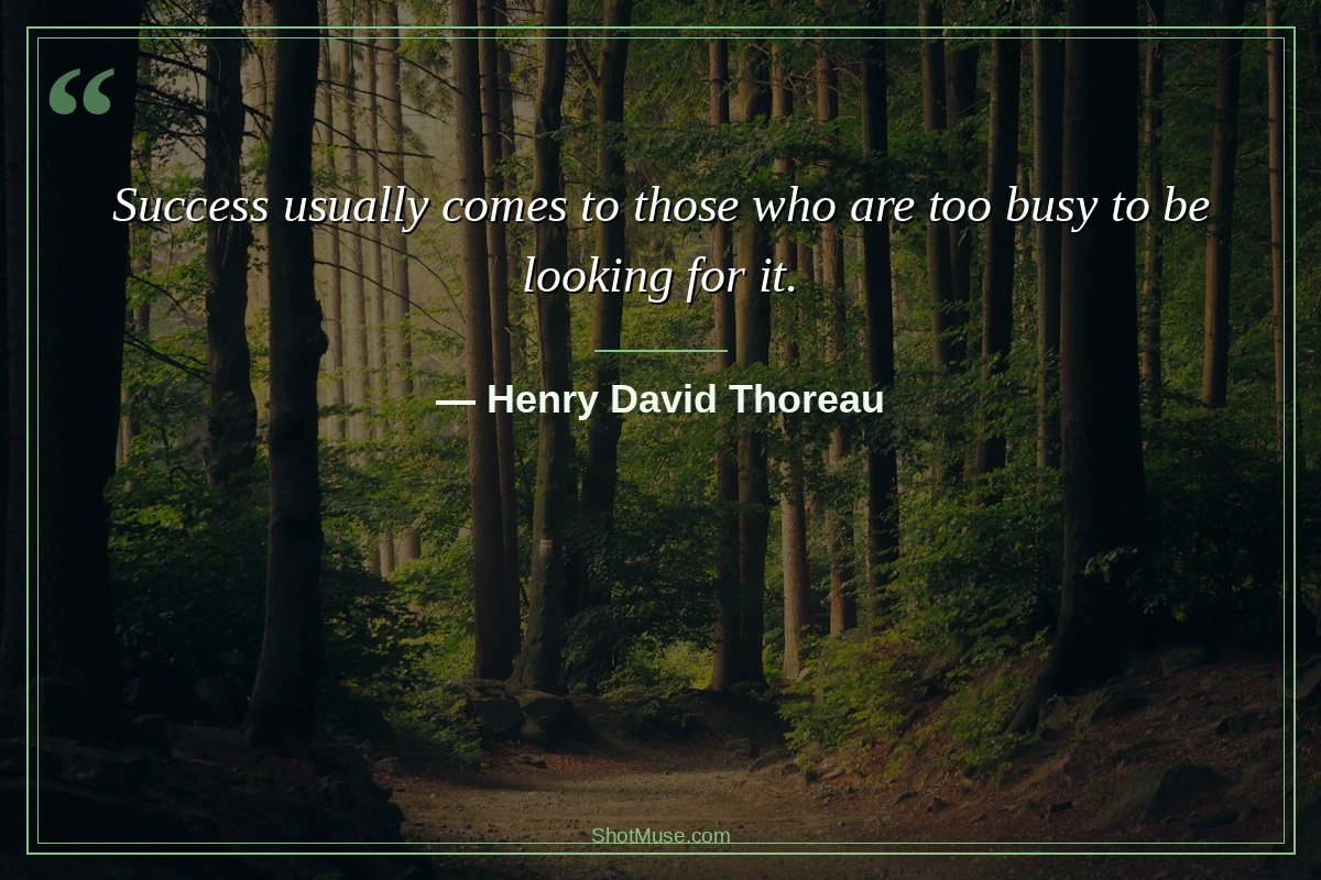 Success quotes for students pictures HD - Henry David Thoreau - Success comes to those too busy to look for it