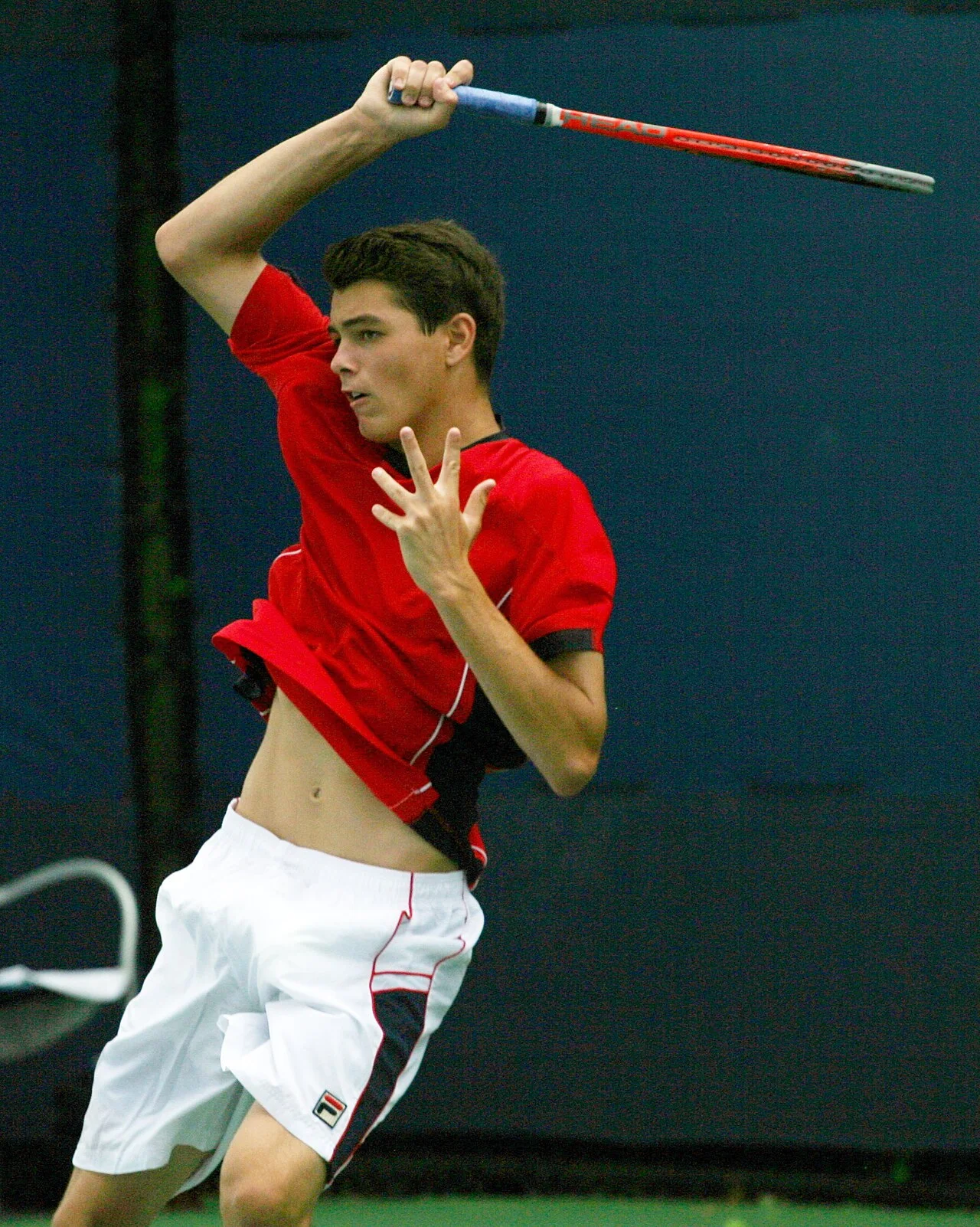 Taylor Harry Fritz early in his professional career, showcasing his imposing serve