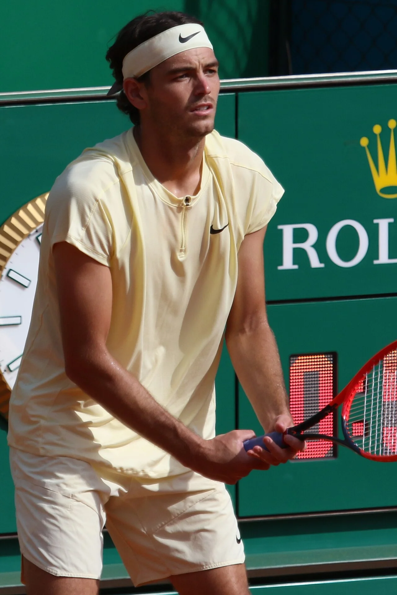 Taylor Fritz competing at the Monte Carlo Masters, one of the most prestigious clay court events on tour
