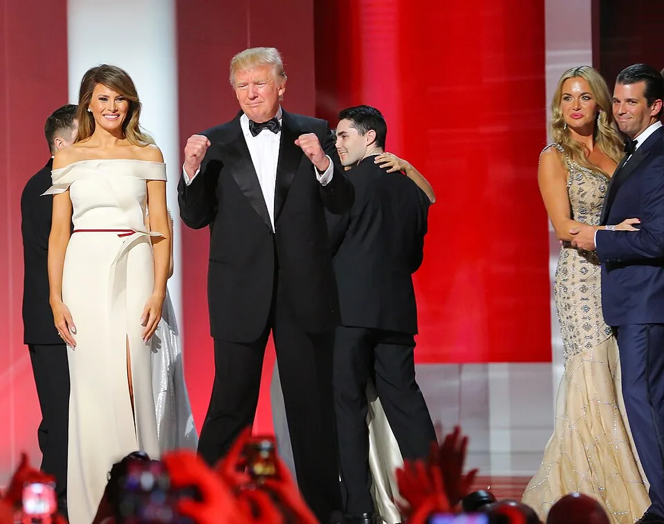 The Trump and Pence families at the Liberty Ball, Washington D.C., January 2017
